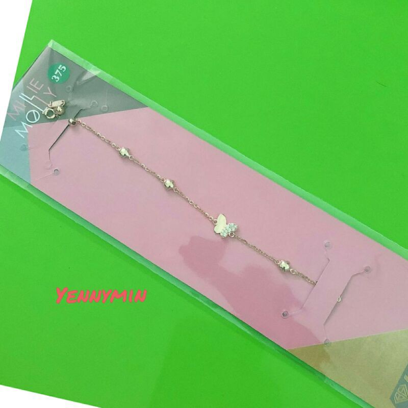 GELANG SERUT WANITA UBS KUPU 4 BUNGA KECIL MILLIE MOLLY KADAR375