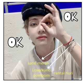  GELANG  BTS TAEHYUNG  V TALI GEMBOK  PADLOCK Shopee Indonesia