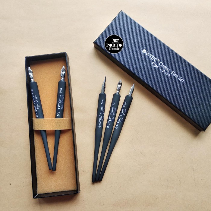 

(BISA COD) V-Tec Comic Manga Drawing Pen Set Pena Menggambar Komik Celup CP 206