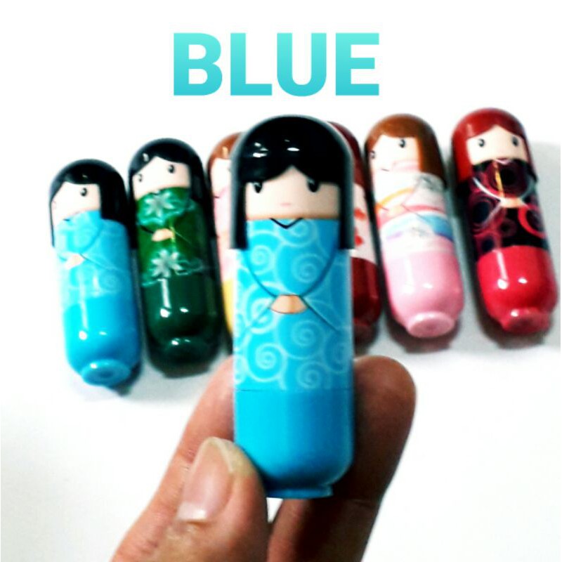 Lipstik Anak Sekolah lipbalm boneka kimono rasa buah