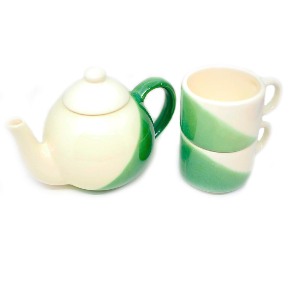 Teko cangkir Kanset Claudia 4 Pcs White Line