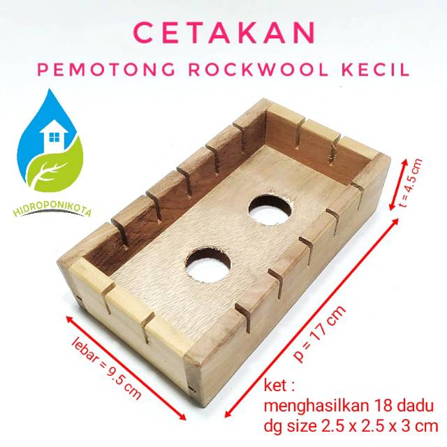 cetakan rockwool kecil (18 dadu) - cetakan pemotong rockwool - pemotong rockwool