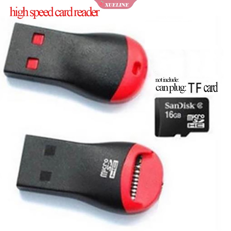 Adapter Card Reader USB 2.0 TF Flash Micro SD / TF Portable Untuk Laptop / Handphone