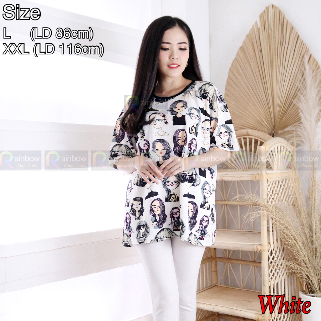 MISSBEE Baju Kaos Atasan XXL Jumbo T-Shirt Murah Wanita Kekinian