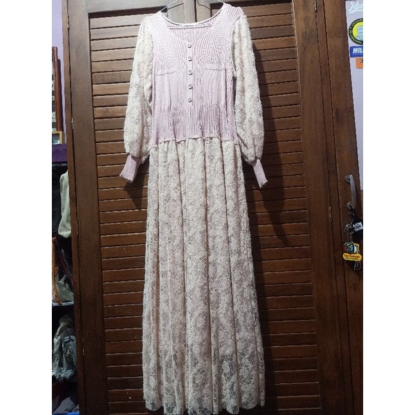 Gamis Rajut Mix brokat bangkok