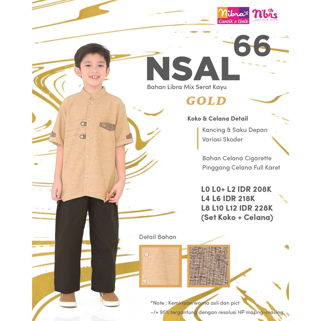 SARIMBIT NIBRAS 66 GOLD NBRS BAJU COUPLE KELUARGA MUSLIM LEBARAN 2020 TERBARU [COD]