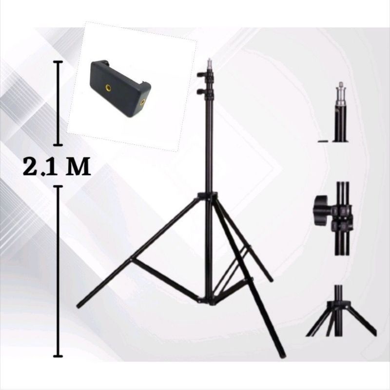 Tripod Hp Stand 2.1 Meter Stand Holder Phone Holder Free Holder &amp; Ballo