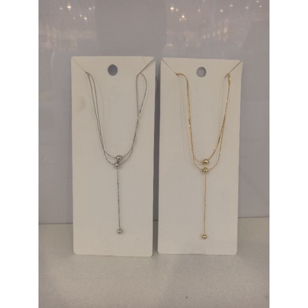 Miniso Necklace kalung gaya korea kalung aestetik kalung titanium double layer