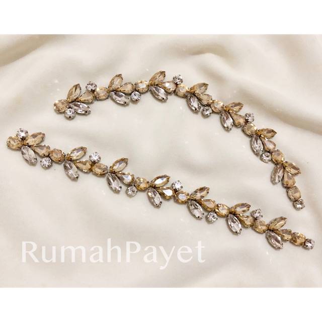 Payet gold lengan baju isi 2
