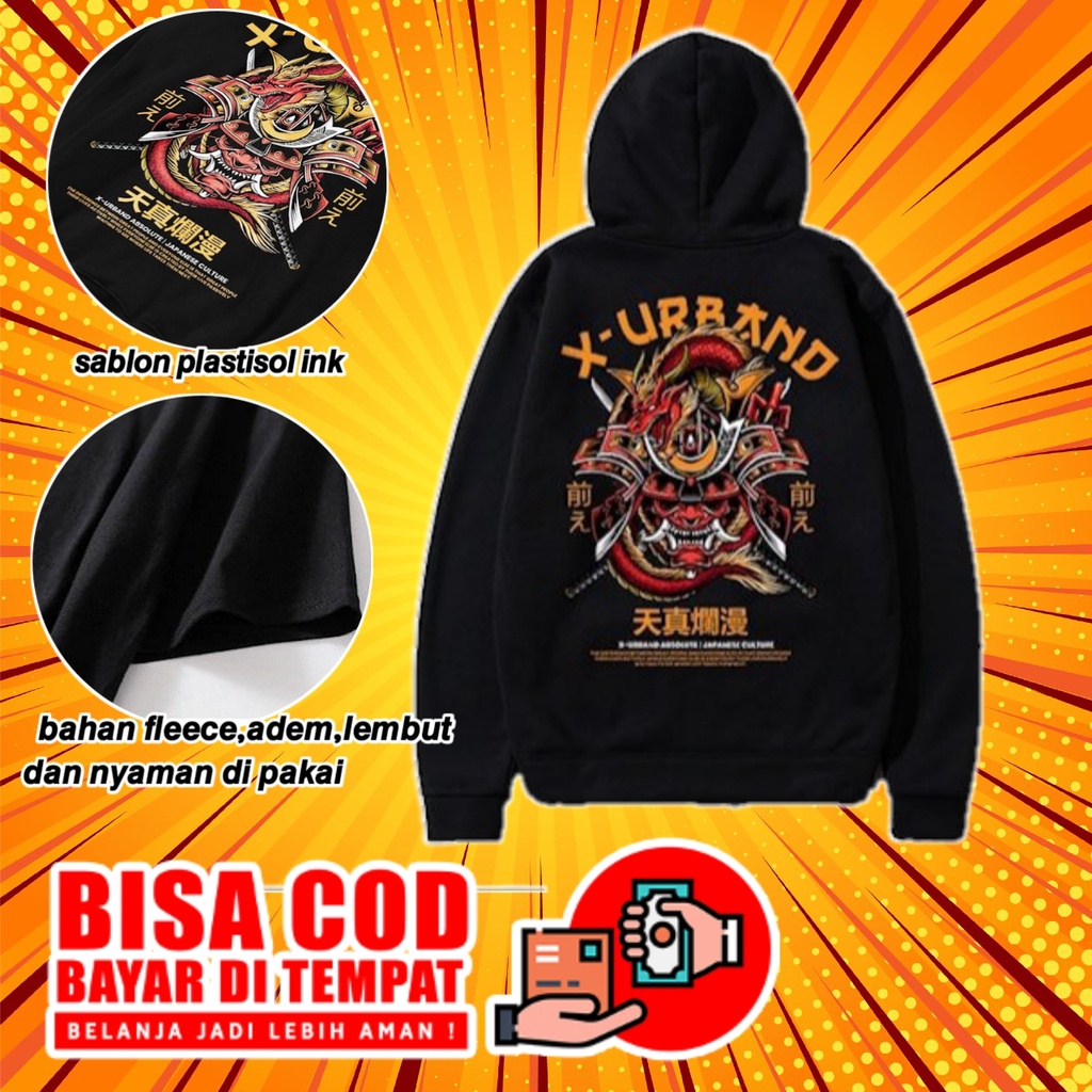 SWEATER HOODIE PRIA DISTRO X-urband motif Naga JAKET SUNMORI