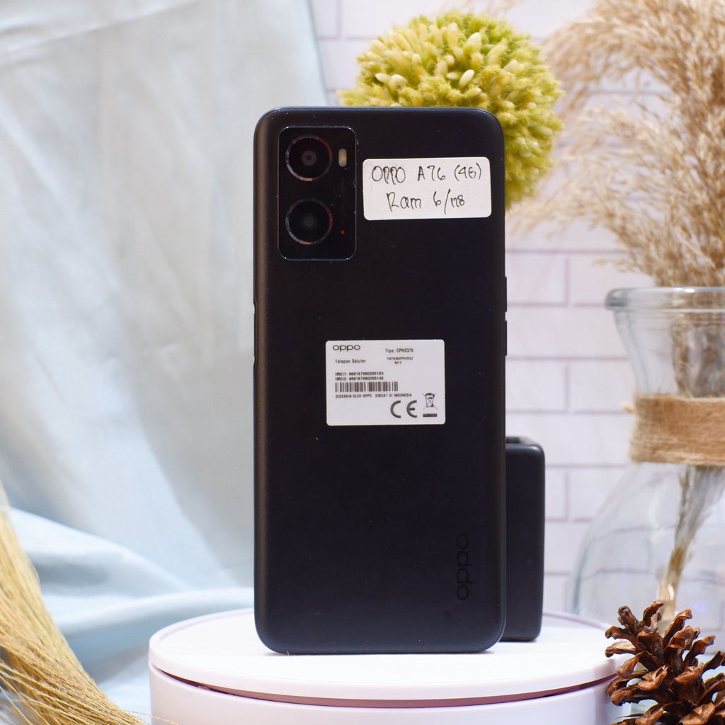 Oppo A76 6/128GB Fulset - Hp Bekas Second
