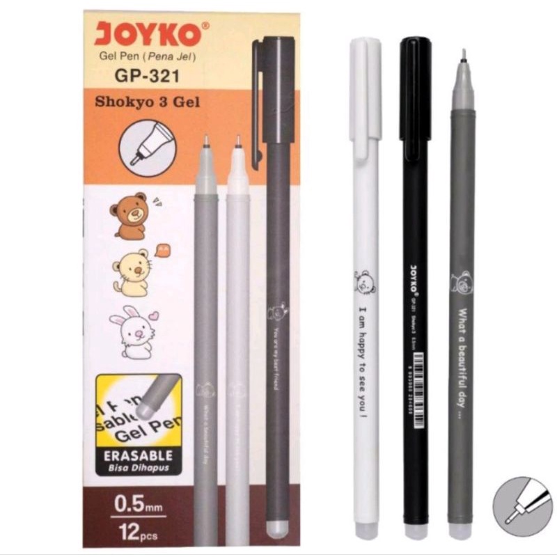 

Pulpen Joyko Gel Hapus Shokyo 3 GP-321 0.5mm (per 1 pcs)