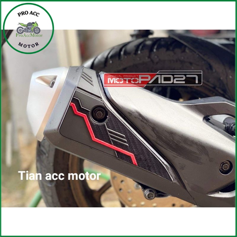 motopad27 stiker sticker Rubber cover knalpot Honda VARIO 160