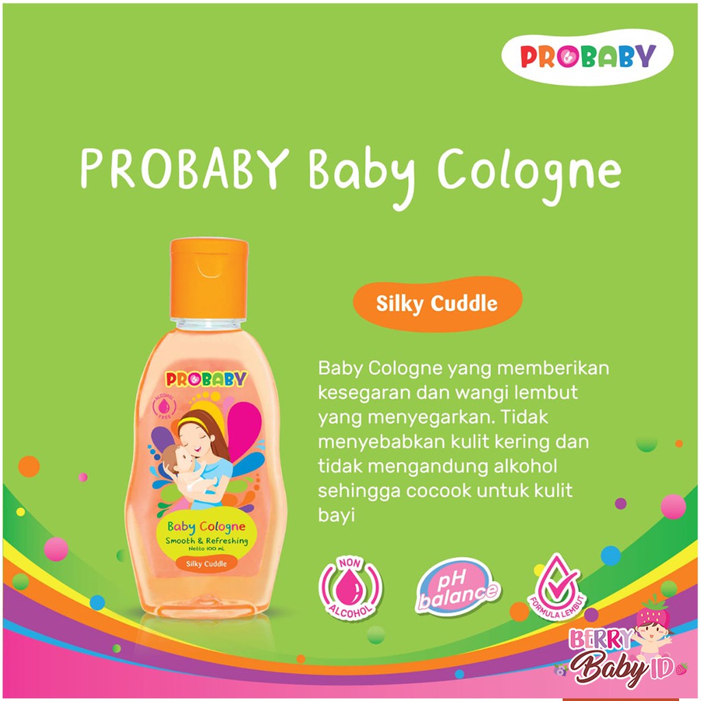 ProBaby Baby Cologne Sweet &amp; Refreshing Cheerful Giggle Silky Cuddle Parfum Bayi Pro Baby 100 ml Berry Mart