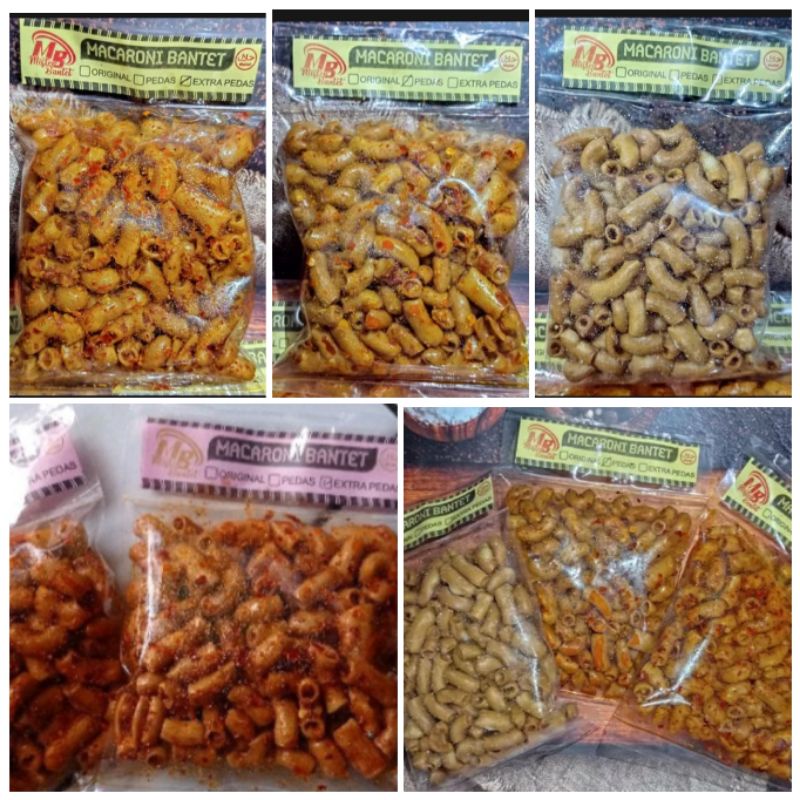 Makaroni Bantet Extra Pedas Asli Tasikmalaya . Makaroni Bantet kemasan ekonomis .