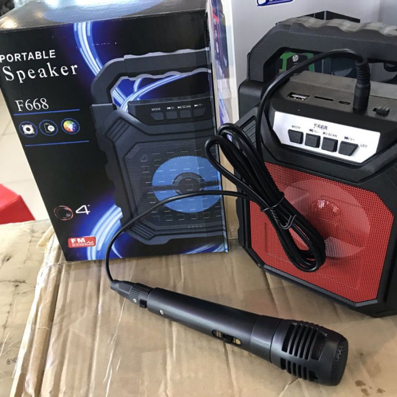 Speaker 668 bonus mic loh,speaker bluetooth,speaker portable