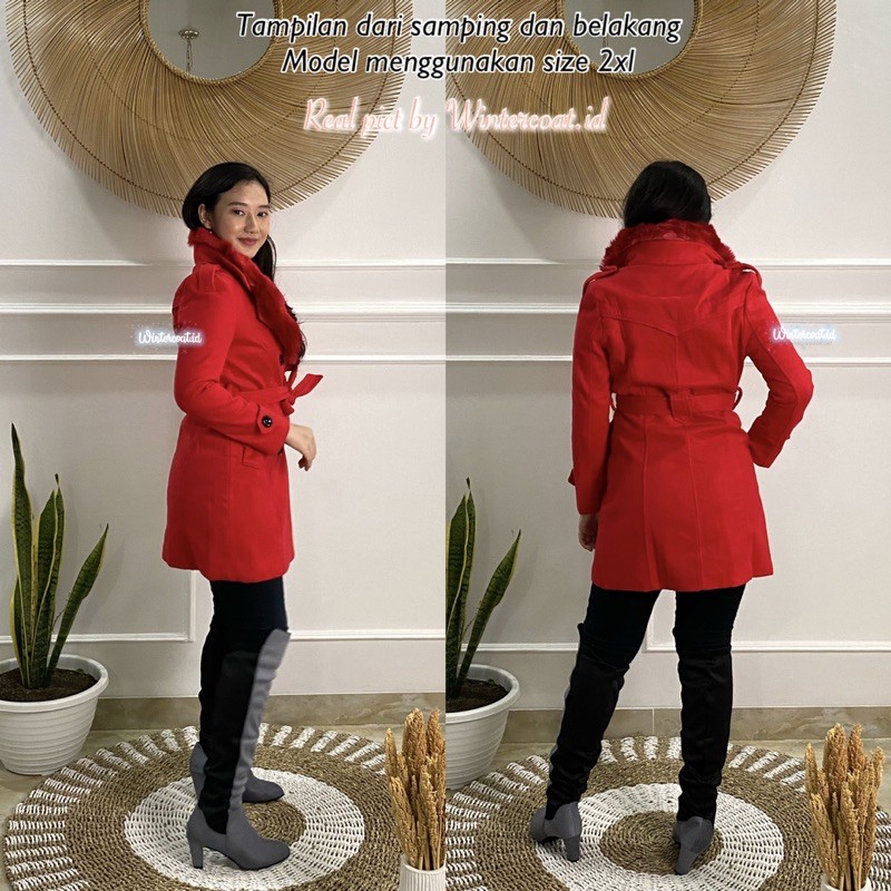 Wool coat woman mantel import hangat wanita jaket jacket suzy cewek