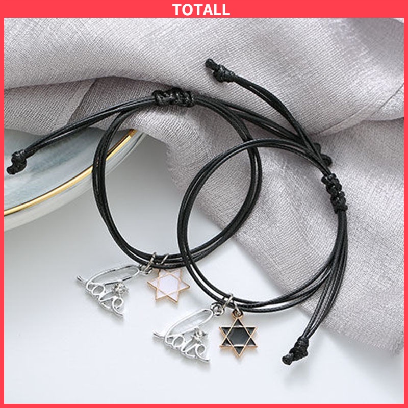 2 Pcs Gelang magnet Couple Korea Sederhana Pasangan Gelang Couple Aksesoris fashion READY STOCK