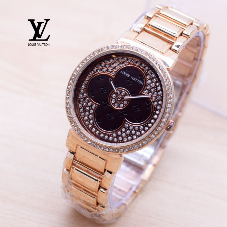 Jam Tangan Wanita Louis Vuitton Embos Rantai
