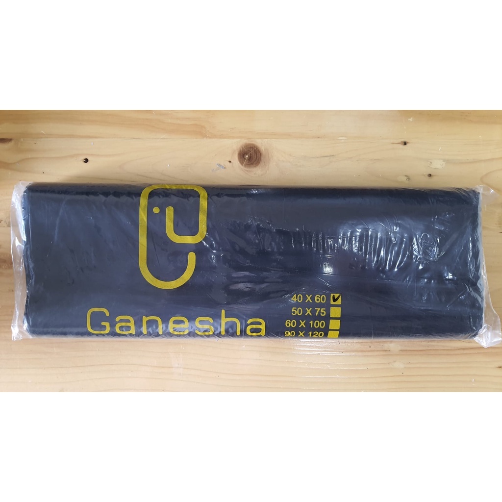 Kantong Plastik Sampah Hitam Tebal PREMIUM merk GANESHA uk 40x60