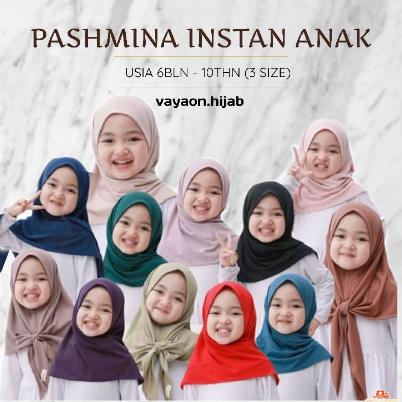 Hijab Pashtan anak Camila jersey Usia 6bln-10thn / Jilbab Segitiga pashmina instant anak jersey almeera