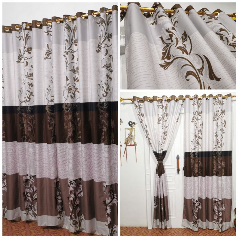 Gorden Smokering Besar 12 Lubang Motif Batik Coklat New