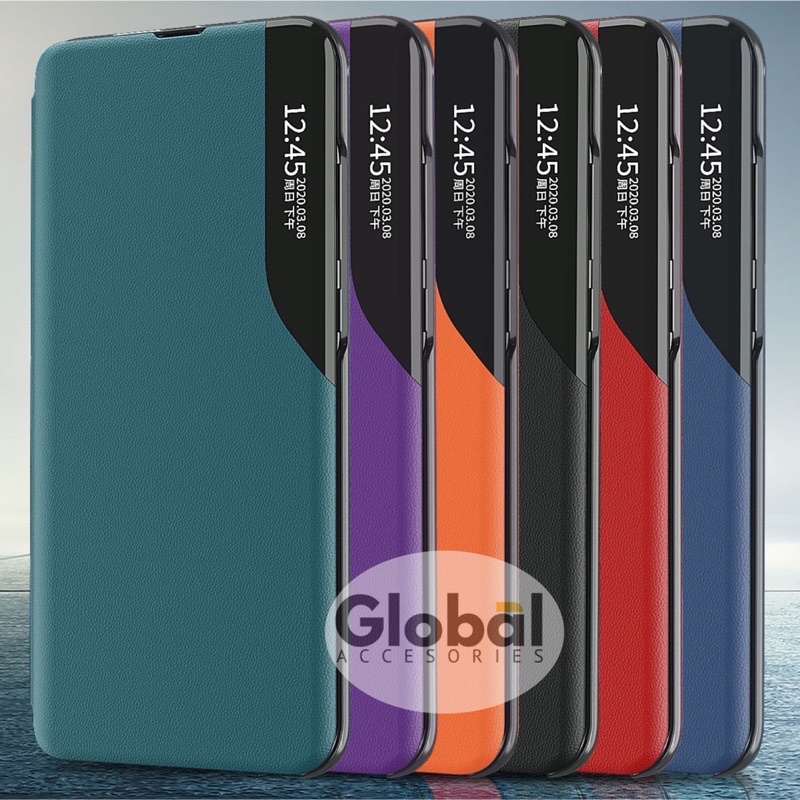 Flip Case Asus Zenfone Max Pro M2 Flip Smart Case Cover Leather Wallet Clear View Flip Case Asus Zen
