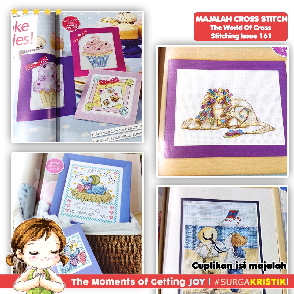 Buku Majalah Sulam Kristik Strimin The World Of Cross Stitching 161