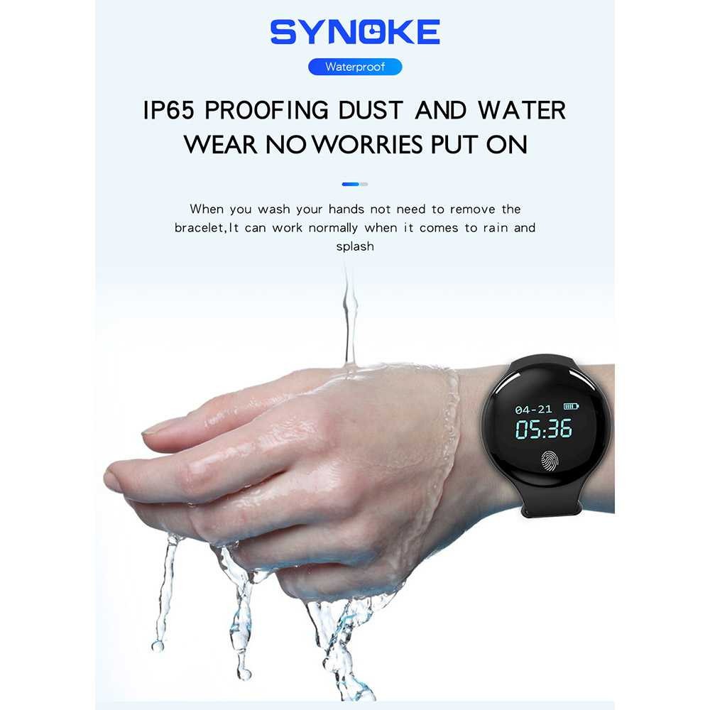 Synoke Jam Tangan Smartwatch Digital Pedometer Calorie Multifungsi Jam Tangan Canggih Waterproof