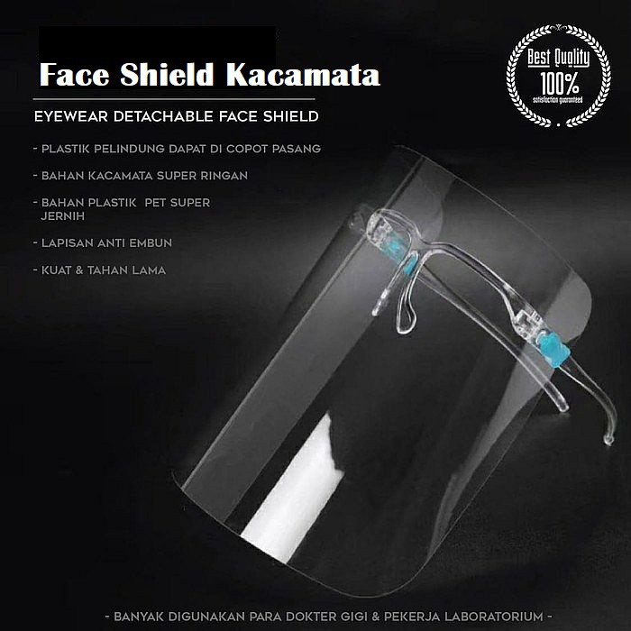 Face Shield / Kacamata Face Shield / Kacamata Pelindung Wajah Anti Fog