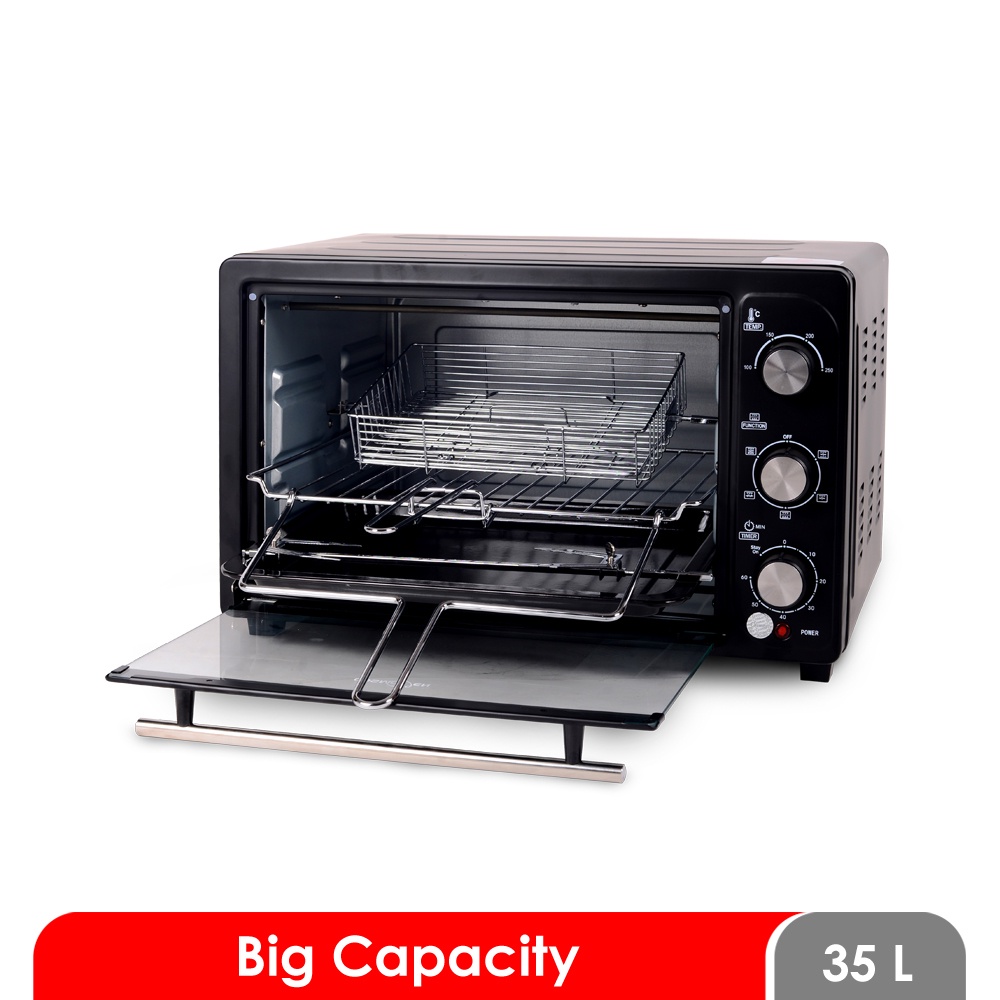 oven cosmos CO-9935 VRL convection 35 Liter 1200 Watt baking kue panggang BBQ auto berputar GRILL