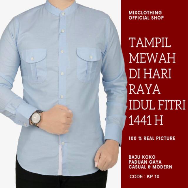 BAJU KOKO MUSLIM PRIA KEMEJA KOKO LENGAN PANJANG | SLIM FIT COLIN DION CDL04