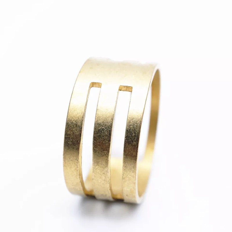 HANDMADE Cincin Model Terbuka Bahan Tembaga Ukuran 17/19mm Untuk Membuat Perhiasan Diy