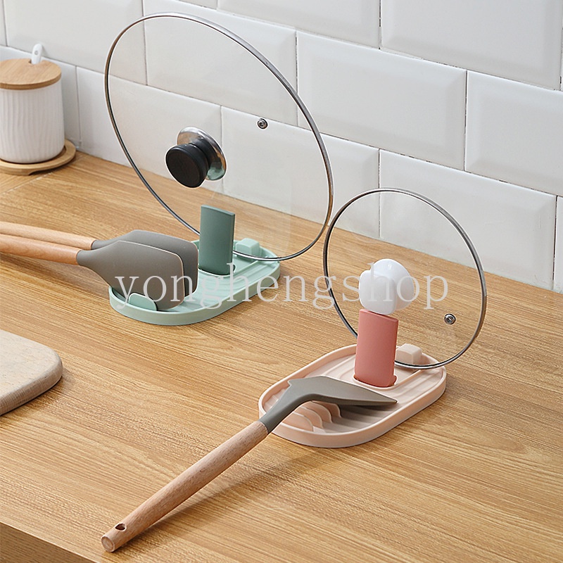Rak Stand Holder Penyimpanan Sendok Spatula Tutup Panci Gaya Nordic Untuk Dapur
