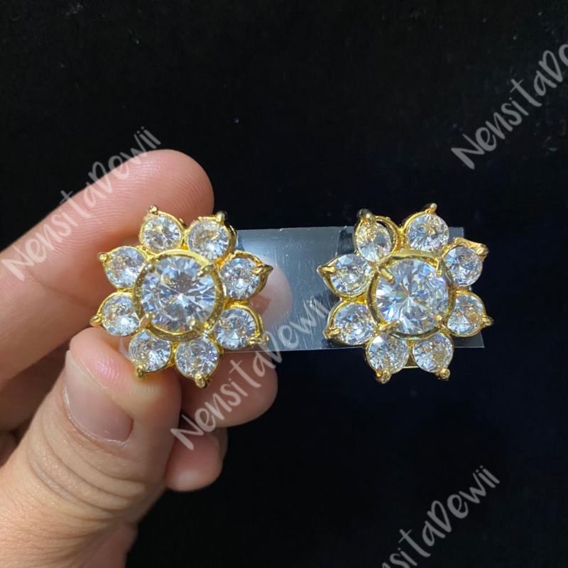 Anting / Giwang Pengantin Premium - Batu Tanam