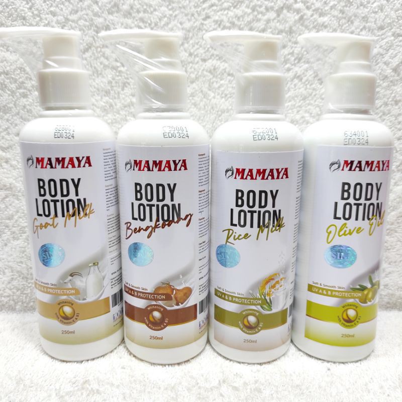 ⭐ BAGUS ⭐ MAMAYA Body Lotion Goat | Rice Milk | Olive Oil | Bengkoang Pemutih Whitening 250ml &amp; 500ml Papaya (✔BPOM)