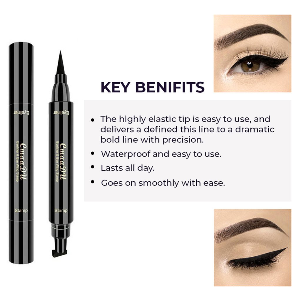 (READY &amp; ORI) Kimuse Cat Eye Wings Eyeliner Stamp Set KMS610 stempel eye liner waterproof