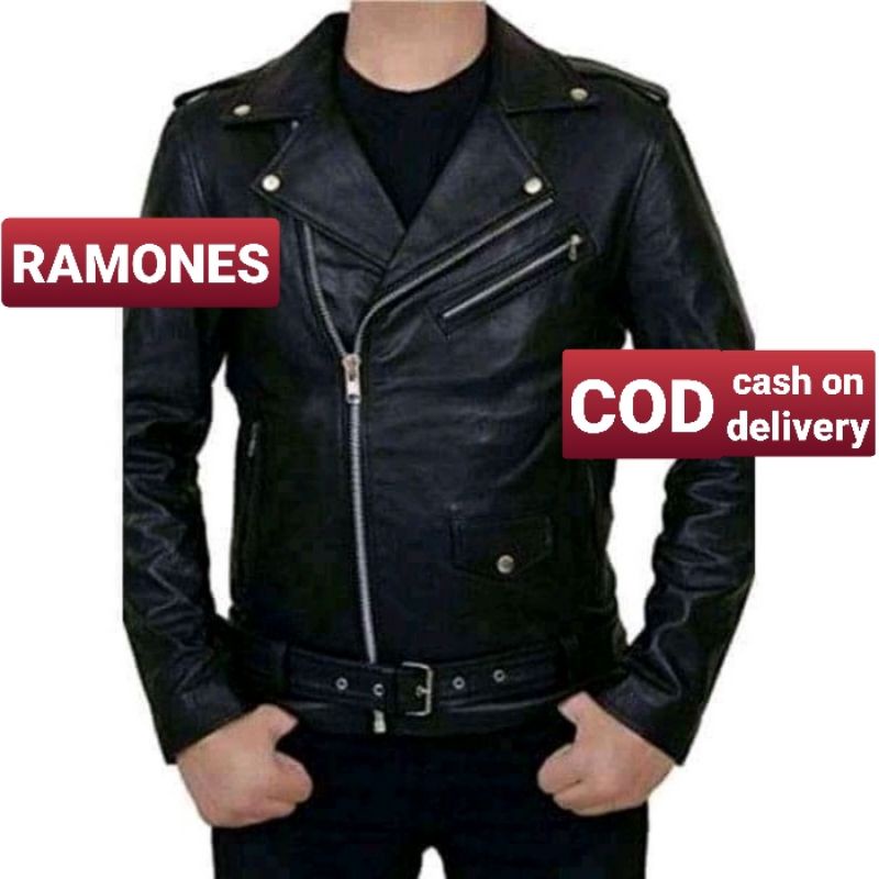 Jaket Kulit Ramones Pria Dan Wanita Jaket Rock N Roll New Elegant