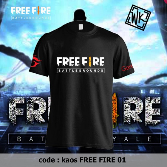 Premium Tshirt - Baju - KAOS FREE FIRE BATTLEGROUNDS GARENA - BAJU LENGAN PENDEK GAME FREE FIRE PUBG