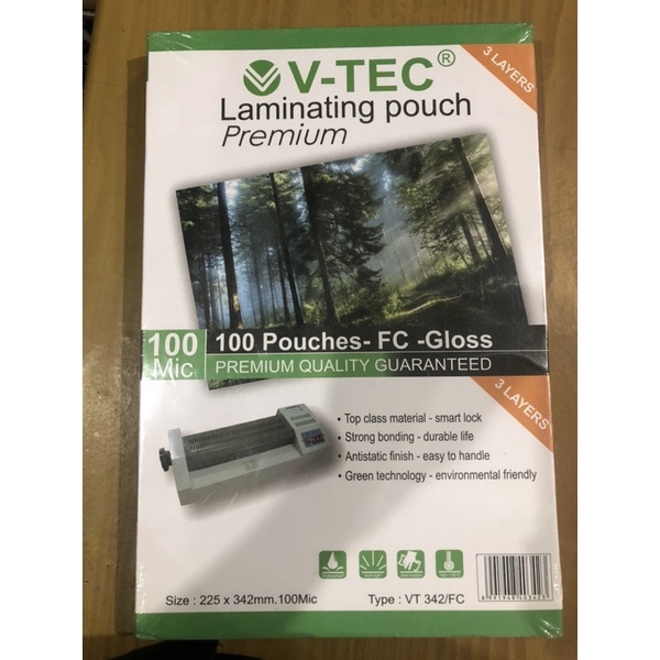 

Plastik Laminating V-Tec F4/Legal Isi 100lembar