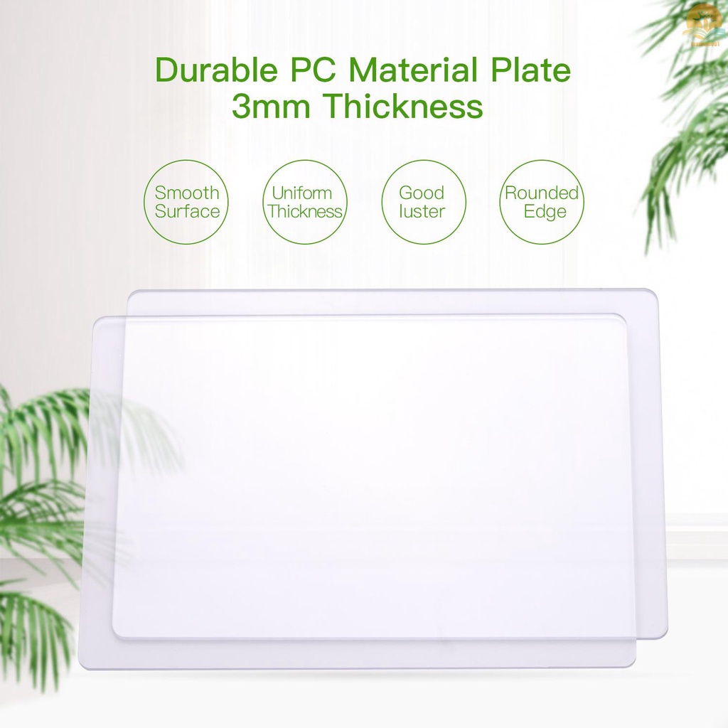 2pcs Transparent Cutting Pad Accessory Durable PC Material Plate 3mm Thickness Replacement Pad for Die Cutting &amp; Embossing Machine Arts &amp; Crafts Scrapbooking Cardmaking, 8.7 * 6.1in