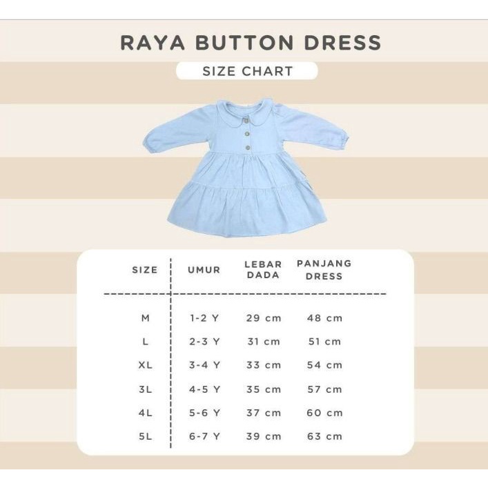 Makassar ! Button Dress Girl Ardenleon Raya Collection