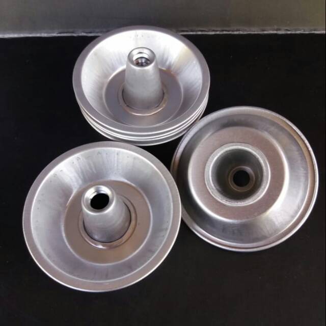 12Pca Cetakan Kue Brownat Donat Sifon Mini Ceper Aluminium Tebal