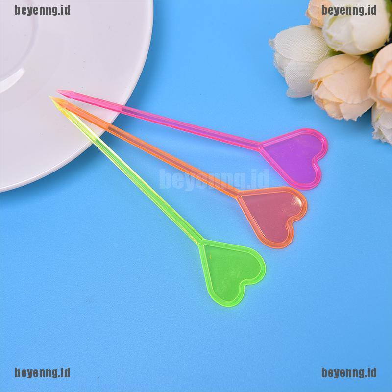 Bey 50 Pcs Tusuk Gigi Plastik Sekali Pakai Model Hatipanah Untuk Makanan Penutupbuah