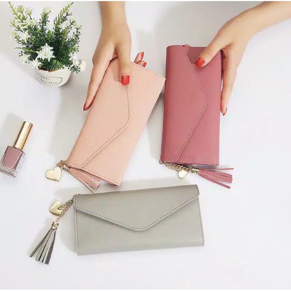 ( Fy )COD Dompet import dompet Wanita Murah Dompet Wanita Panjang Cantik Dompet Import Real Pict C3