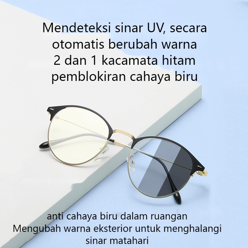 (COD)2 in 1 Anti Blue Light Fashion Sunglasses Sunglasses kacamata hitam murah Kacamata hitam kaca fashion kacamata fashion kacamata glasses kaca mata kacamata wanita