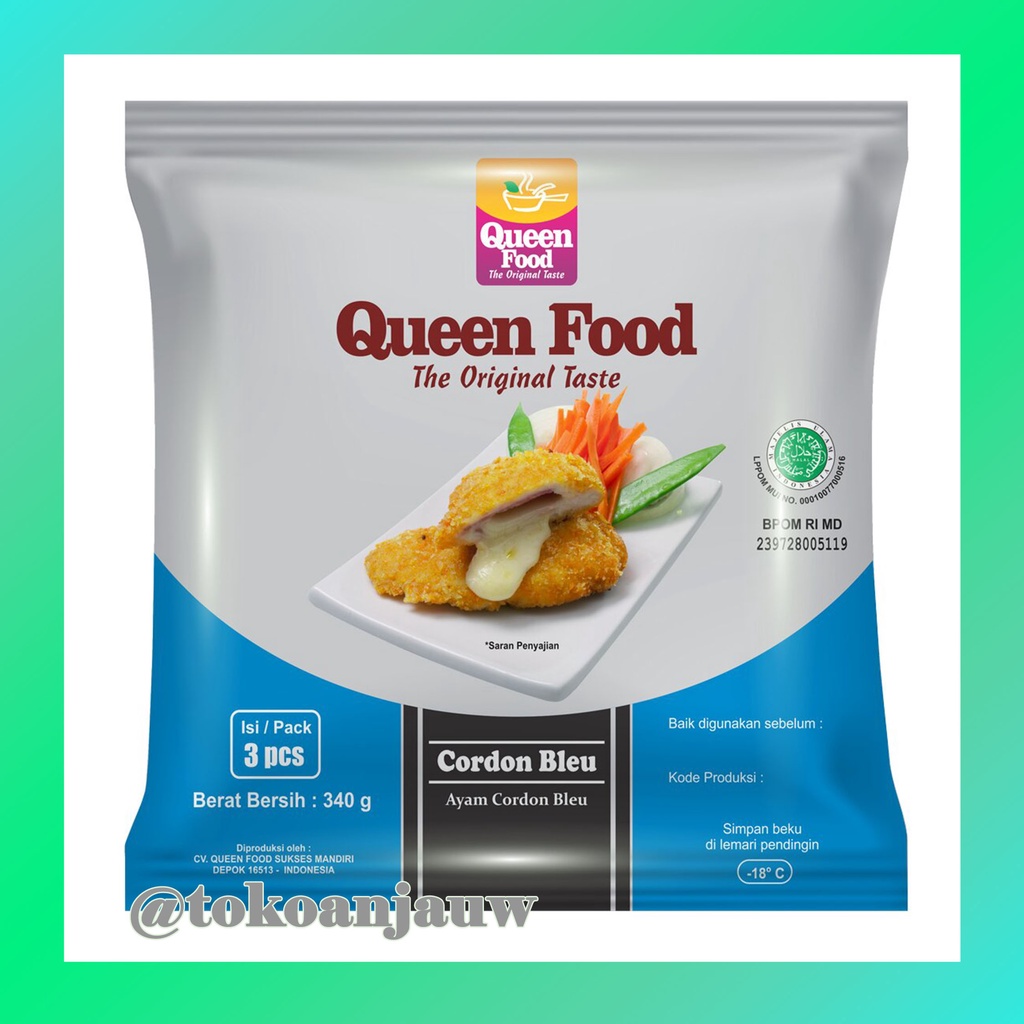 

Queen Food Chicken Cordon Bleu 340 gr / Ayam Cordon Bleu Mozarella