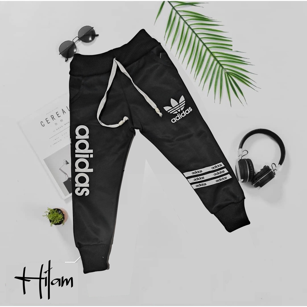 CELANA ANAK SANTAI PANJANG TRAINING JOGGER PREMIUM OLAHRAGA LAKI LAKI COWOK PEREMPUAN USIA 1-14TAHUN MOTIF SABLON BAHAN LOTTO