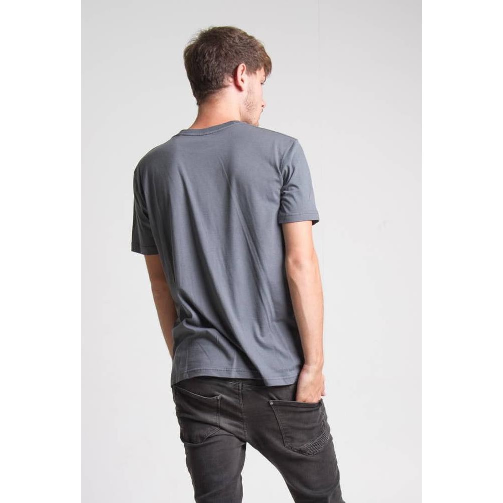 Kaos Atasan Cwok Polos PAXTA BASIC CREW NECK ABU-ABU Kuliah Pria Kerja