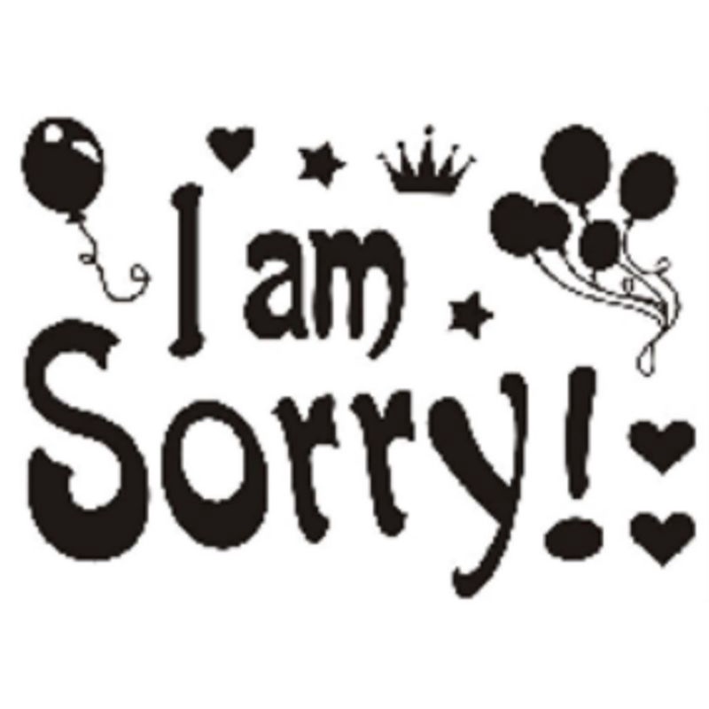 

Sticker I am Sorry Stiker I am sorry Balon PVC Bobo Transparan stiker i am sorry